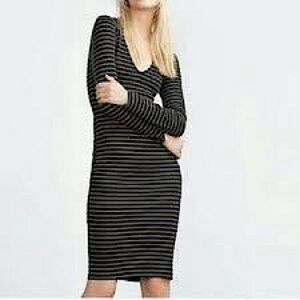 ZARA | Trafaluc Striped Midi Dress